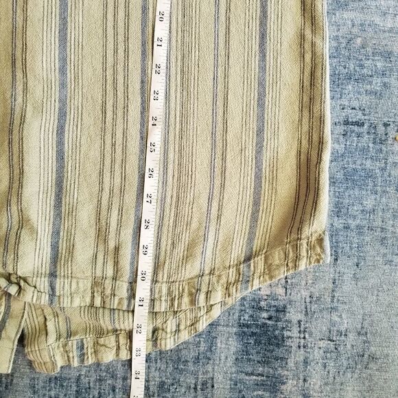 Cloth & Stone Green Blue Striped Tunic Dress Med - Picture 5 of 7